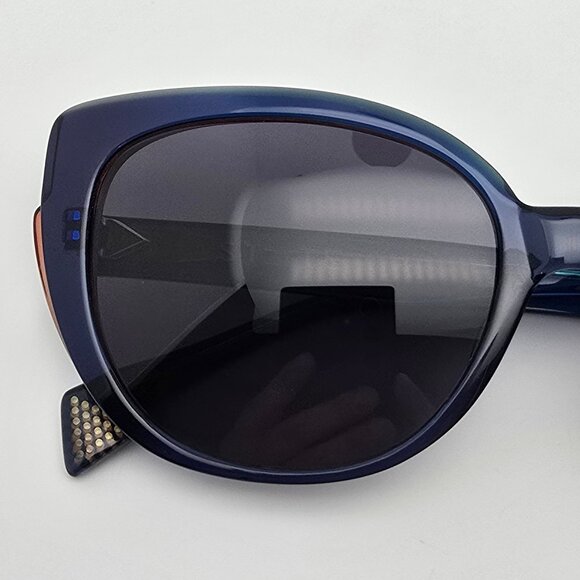 State Optical Lill Sun Indigo Coral Frame Grey Lens Cat Eye Sunglasses w/ Case main image 8